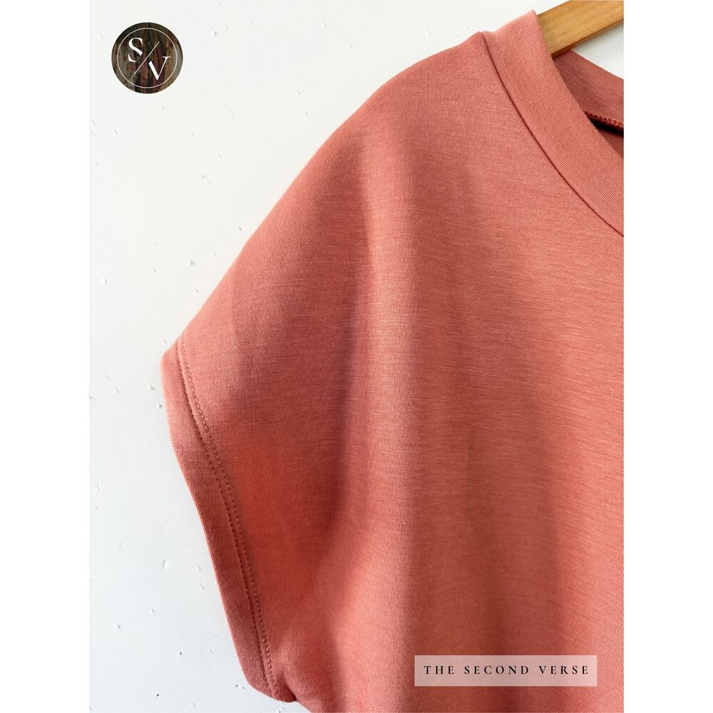 Lucky & Coco Sleeveless Side Tie Dress Coral Peach Casual Work XL - Picture 4 of 9